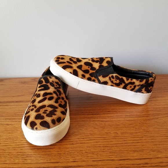 cheetah slip on flats